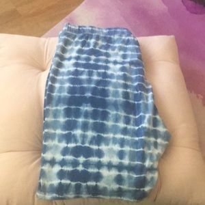 Anthropologie Blue Tie-Dye Bike Shorts